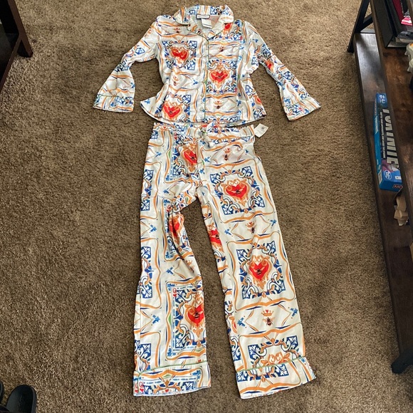 Bella Descanso | NWT Pajama Co-ord Silky Effect Set - Picture 4 of 12